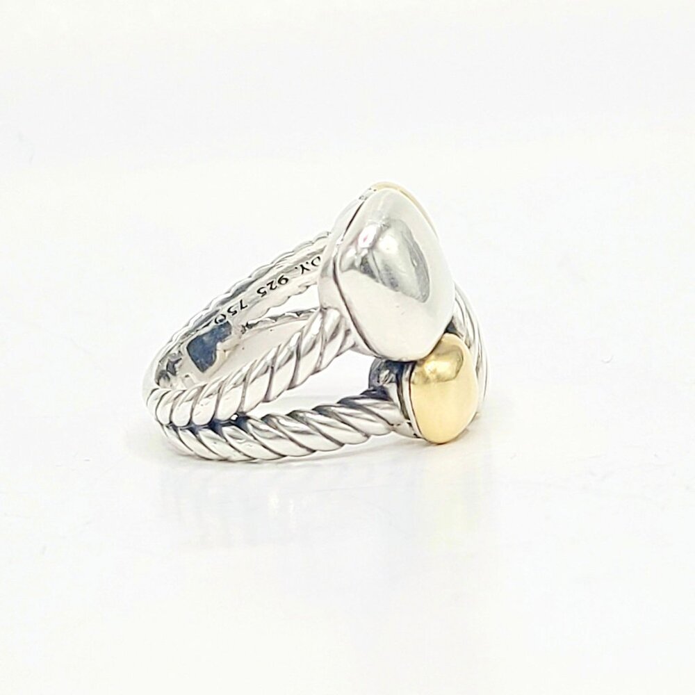 David Yurman Mosaic Chiclet Ring w/ 18K Yellow Gold - Size 6 - RARE - Picture 4 of 12